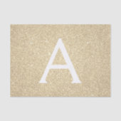 Luxus Gold Glitzer und Sparkle Monogram Seidenpapier (Vorderseite)