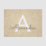 Luxus Gold Glitzer und Sparkle Monogram Seidenpapier<br><div class="desc">Luxuriöse Gold Imitats Glitzer und sparkle Elegant Geschenkpapier. Dieses Geschenkpapier kann so angepasst werden,  dass es Ihren Anfangs- und Vornamen für ein Geschenkpaket für eine Girl's Baby Duwer,  Brautparty,  Junggeselinnen-Abschied oder Girl's Birthday Party enthält.</div>