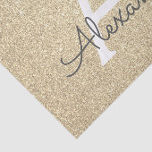 Luxus Gold Glitzer und Sparkle Monogram Seidenpapier (Ausschnitt)