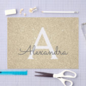 Luxus Gold Glitzer und Sparkle Monogram Seidenpapier (Handwerk)