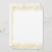 Luxus Gold Glitzer Weinglas Einladung (Rückseite)