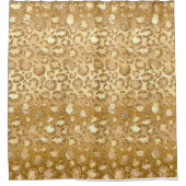 Luxus Gold Glitzer Wildlife Safari Duschvorhang (Vorderseite)