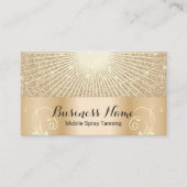 Luxus Gold Glow Mobile Spray Tanning Salon Visitenkarte (Vorderseite)