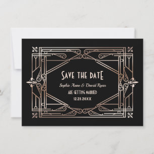 Luxus-Gold-Great-Gatsby-Art-Deco-20er-Hochzeit Save The Date