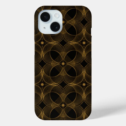 Luxus-Gold-Guilloché-Nahtloses Muster Case-Mate iPhone Hülle (Rückseite)