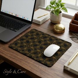 Luxus-Gold-Guilloché-Nahtloses Muster Mousepad