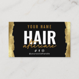 Luxus Gold Hair Aftercare Card  Visitenkarte