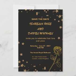 Luxus-Gold-Hochzeitseinladungskarte zur Vorankündi Save The Date