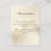 Luxus Gold Hochzeitsunterkunft Details Begleitkarte (Vorderseite)