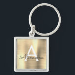Luxus Gold Imitate Edelstahl Monogram Schlüsselanhänger<br><div class="desc">Luxuriöse Gold Imitate Edelstahl Metallic Eleganter Schlüsselanhänger. Diese Schlüsselanhänger können so angepasst werden,  dass sie Ihren Anfangs- und Vornamen enthalten. Diese Schlüsselketten machen Geburtstags-,  Brautparty- oder Junggeselinnen-Abschied-Favoriten großartig.</div>