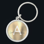 Luxus Gold Imitate Edelstahl Monogram Schlüsselanhänger<br><div class="desc">Luxuriöse Gold Imitate Edelstahl Metallic Eleganter Schlüsselanhänger. Diese Schlüsselanhänger können so angepasst werden,  dass sie Ihren Anfangs- und Vornamen enthalten. Diese Schlüsselketten machen Geburtstags-,  Brautparty- oder Junggeselinnen-Abschied-Favoriten großartig.</div>