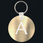 Luxus Gold Imitate Edelstahl Monogram Schlüsselanhänger<br><div class="desc">Luxuriöse Gold Imitate Edelstahl Metallic Eleganter Schlüsselanhänger. Diese Schlüsselanhänger können so angepasst werden,  dass sie Ihren Anfangs- und Vornamen enthalten. Diese Schlüsselketten machen Geburtstags-,  Brautparty- oder Junggeselinnen-Abschied-Favoriten großartig.</div>