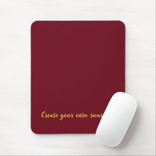 Luxus-Gold-Initialen-Monogramm Burgunderrot Mousepad