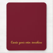 Luxus-Gold-Initialen-Monogramm Burgunderrot Mousepad (Vorne)
