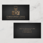 Luxus-Gold-Kamera-Verschlussfotograf Visitenkarte (Vorne/Hinten)