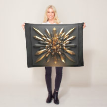 Luxus-Gold-Kristall-Abstraktkunst-Wurfdecke