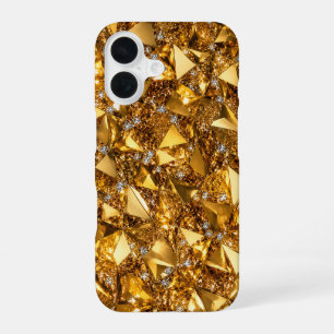 Luxus-Gold-Kristall-iPhone-16-Art-Case-Design iPhone 16 Hülle