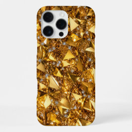 Luxus Gold Kristall iPhone 16 Pro Max Art Case Hülle