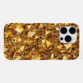 Luxus Gold Kristall iPhone 16 Pro Max Art Case Hülle (Rückseite (Horizontal))