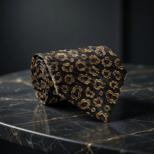 Luxus Gold Leopard Flecken Krawatte