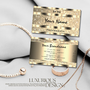 Luxus Gold Leuchtende Glitzer Sterne Elegante Gold Visitenkarte