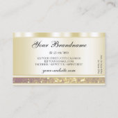 Luxus Gold Lila Sparkle Glitzer Diamanten Moderne Visitenkarte (Rückseite)