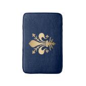Luxus Gold Lilie Navy Badematte (Vorderseite Vertikal)