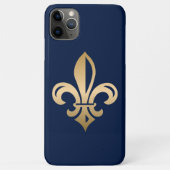 Luxus Gold Lilie Navy Case-Mate iPhone Hülle (Rückseite)