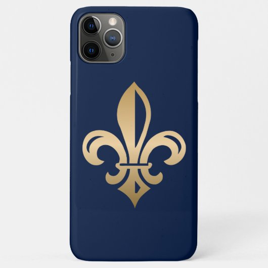 Luxus Gold Lilie Navy Case-Mate iPhone Hülle (Rückseite)
