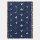 Luxus Gold Lilie Navy Decke (Vorderseite Vertikal)
