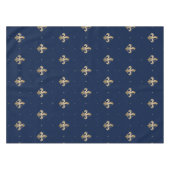 Luxus Gold Lilie Navy Tischdecke (Vorderseite (Horizontal))