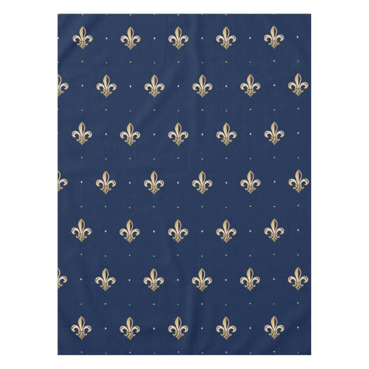 Luxus Gold Lilie Navy Tischdecke (Vorderseite)