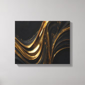 Luxus Gold Line Leinwand | Abstrakte Black-Gold-Ma (Vorderseite)
