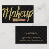 Luxus Gold Lipstick Modern Makeup Artist Visitenkarte (Vorne/Hinten)