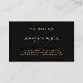 Luxus Gold Look Mit Monogramm Elegant Beruflich Visitenkarte (Rückseite)