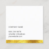 Luxus Gold | Mannequin | Mode-Designer Quadratische Visitenkarte (Rückseite)