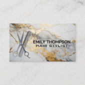 Luxus Gold Marmor | Salon Tools Visitenkarte (Vorderseite)
