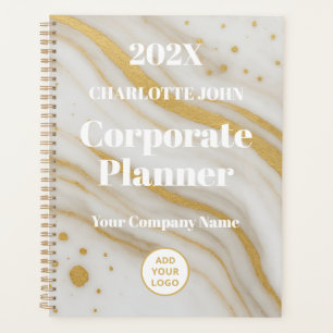 Luxus-Gold-Marmor-Unternehmensplaner 2026 Planer