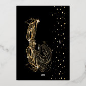 Luxus Gold Masquerade Quinceñera Einladung (Rückseite)