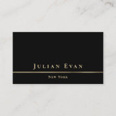 Luxus Gold Minimalistische Black Business Card Visitenkarte (Vorderseite)