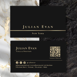 Luxus Gold Minimalistische Black Business Card Visitenkarte