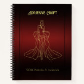 Luxus-Gold-Modedesigner-Skizzenbuch-Journal Notizblock (Vorderseite)