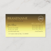 Luxus Gold Moderner Mirror Schriftart Stilvoll mit Visitenkarte (Rückseite)