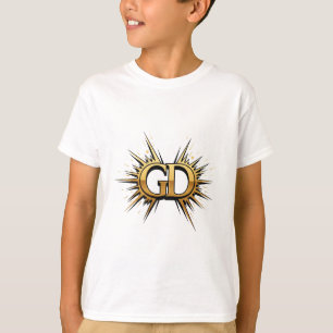 Luxus-Gold-Monogramm-Emblem-Logo-Design T-Shirt