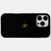 Luxus-Gold-Monogramm-Schwarz-iPhone-16-Pro-Max-Rob Case-Mate iPhone Hülle (Rückseite (Horizontal))