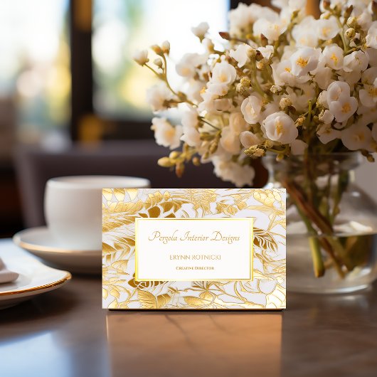 Luxus Gold Monstera Leaf Design Custom Visitenkarte