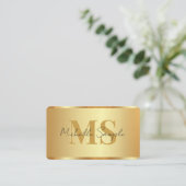 Luxus-Gold-Name mit benutzerdefinierter Typografie Visitenkarte (Stehend Vorderseite)