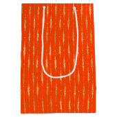 Luxus Gold & Orange Geometrisches Muster Mittlere Geschenktüte (Rückseite)