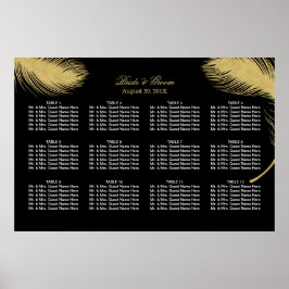 Luxus Gold Peacock Wetterkarte Poster