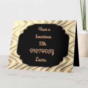 Luxus Gold Personalisiert 35. Geburtstag Karte